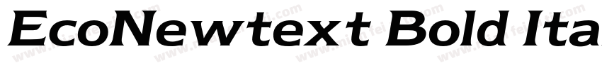 EcoNewtext Bold Italic字体转换